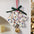 Hand-knitted Christmas Bell Pendant 16cm Crisp Sound Crochet Snowflake Pendant Ribbon Bow with Hanging Rope