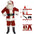 Santa Claus Costume for Adults Men Christmas Carnival Cosplay Red Hat Plus Size Suit Adult Fancy Costumes Party Full Set