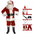 Santa Claus Cosplay Costume Christmas New Year Men Costumes Red Deluxe Classic Adults Xmas Set Carnival Party RolePlay Suits