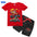 boys shirt  Baby Boy Clothes Set Cartoon Blazing Speed Cars Monster Machines Children Girl Short Sleeve T Shirt+Shorts 2PCS Suit