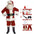 Santa Claus Costume for Adults Men Christmas Carnival Cosplay Red Hat Plus Size Suit Adult Fancy Costumes Party Full Set