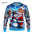 Funny 3D Christmas Men's Sweatshirt Snowman Santa Printed Ugly Christmas Sweatshirt Round Neck Custom Pullovers Man Sweatshirts