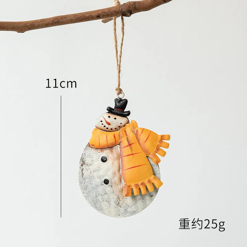 Novelty Painted Christmas Bell Tree Decoration Exquisite Iron Art Ornament Xmas Party Hanging Pendant Home Decor Navidad Gifts