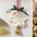 Hand-knitted Christmas Bell Pendant 16cm Crisp Sound Crochet Snowflake Pendant Ribbon Bow with Hanging Rope