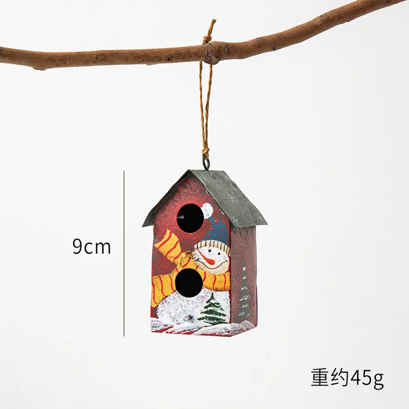 Novelty Painted Christmas Bell Tree Decoration Exquisite Iron Art Ornament Xmas Party Hanging Pendant Home Decor Navidad Gifts
