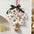 Hand-knitted Christmas Bell Pendant 16cm Crisp Sound Crochet Snowflake Pendant Ribbon Bow with Hanging Rope