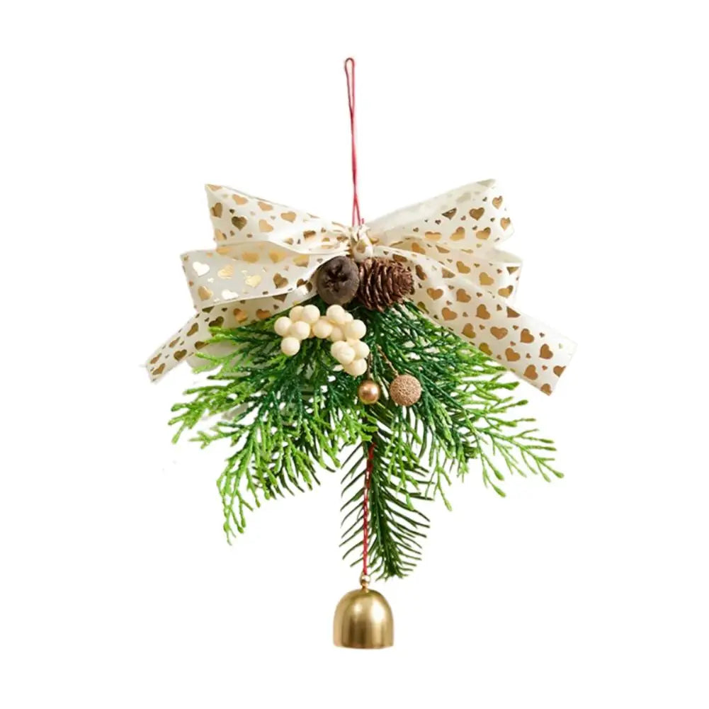 2025 New Year Christmas Decorations Bell Wreath Pendant Christmas Tree Decorations Atmosphere Spring Festive & Party Supplies