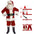 Santa Claus Costume for Adults Men Christmas Carnival Cosplay Red Hat Plus Size Suit Adult Fancy Costumes Party Full Set