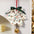 Hand-knitted Christmas Bell Pendant 16cm Crisp Sound Crochet Snowflake Pendant Ribbon Bow with Hanging Rope