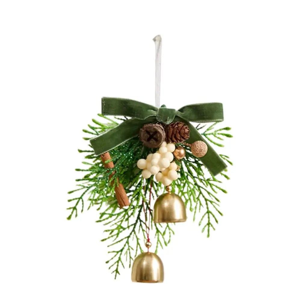 2025 New Year Christmas Decorations Bell Wreath Pendant Christmas Tree Decorations Atmosphere Spring Festive & Party Supplies