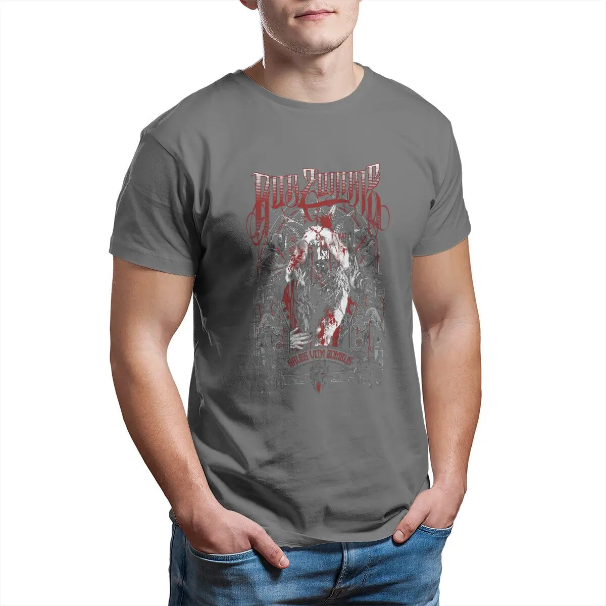 Vintage My Favorite People Great Model Rob Zombie Krampus Holiday Premium Idol Gift Fot You  Unisex T-Shirt for Men Pure Cotton