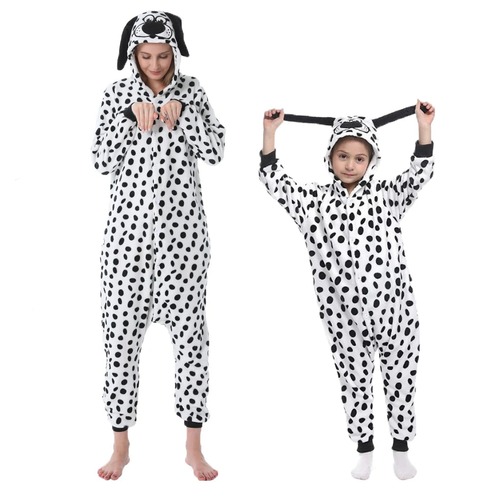 Animal Onesies Kigurumi Unicorn Pajamas Set Women Winter Overall Flannel Cartoon Cosplay Sleepwear Jumpsuit Men Homewear Pijama