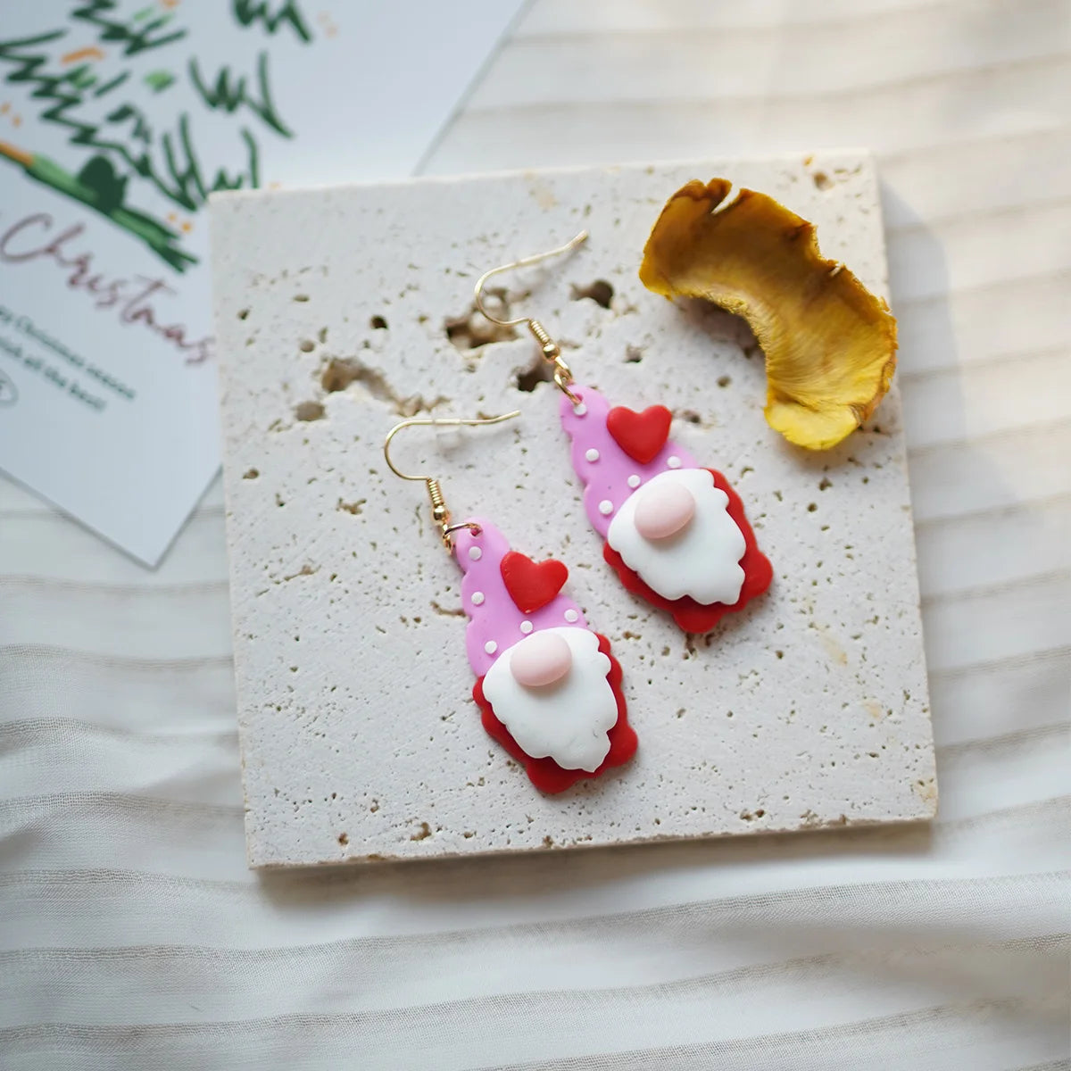 Christmas Winter Holiday Santa Snowman Bell Gingerbread Multi Shapes Polymer Clay Earrings  Celebration Accessories Gifts