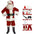 Santa Claus Cosplay Costume Christmas New Year Men Costumes Red Deluxe Classic Adults Xmas Set Carnival Party RolePlay Suits